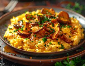 Jajecznica z grzybami